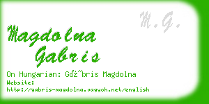 magdolna gabris business card